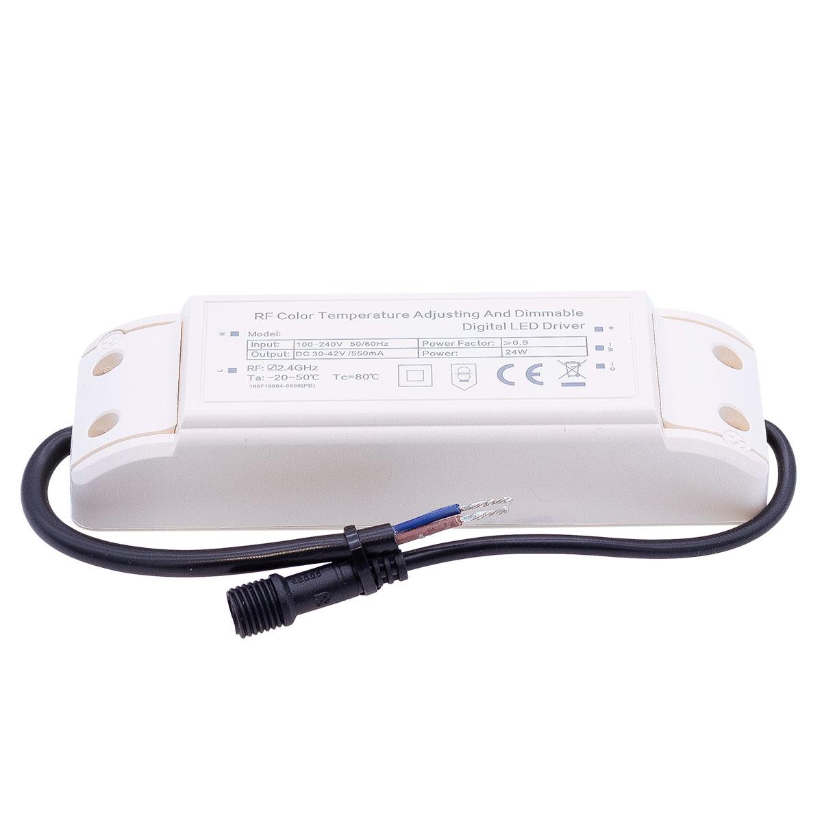 LED Treiber CCT Controller 24W 20-42V 550mA dimmbar über 2.4GHz Fernbedienung