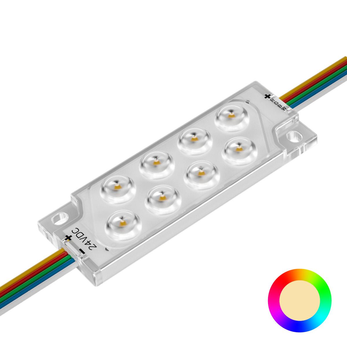 LED Modul RGBW DC24V RGB+3000K 3W IP68 