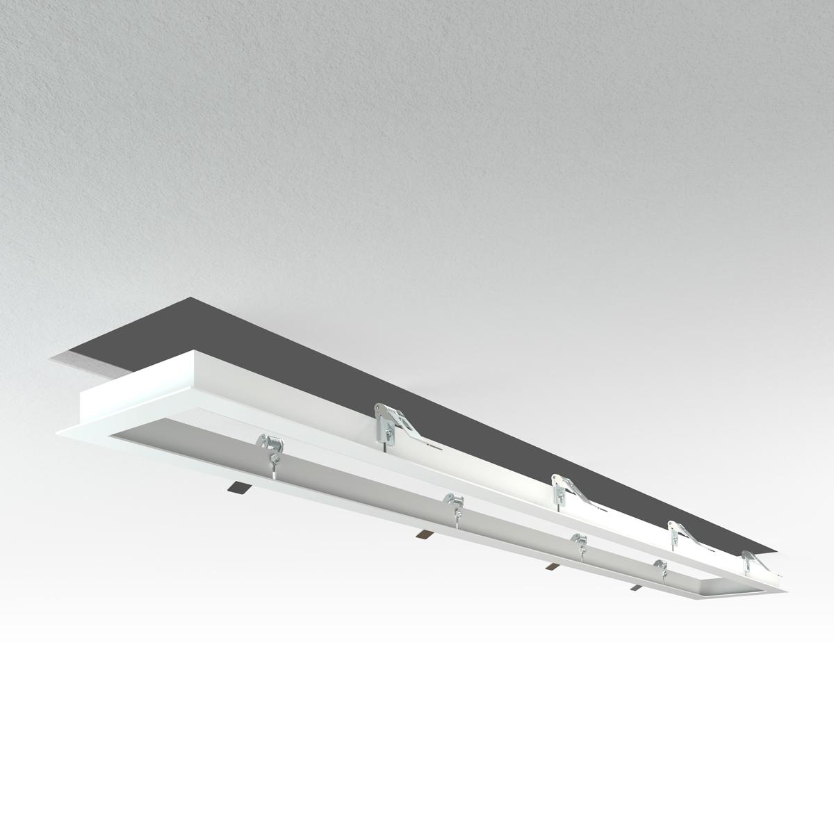 LED Panel Einbaurahmen 120x15cm weiß Deckeneinbau Montagerahmen für Rigipskartondecke