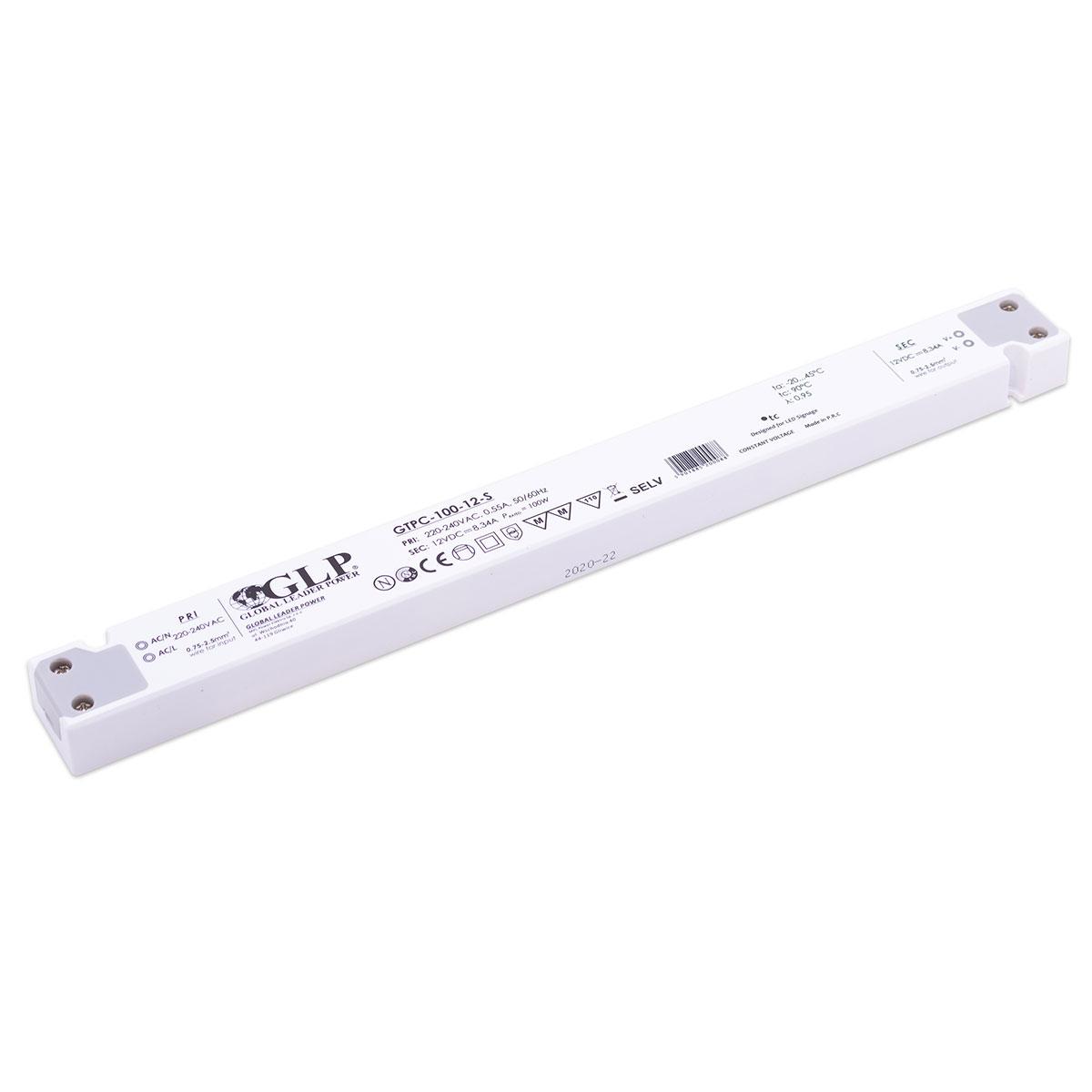 GLP GTPC-100-12-S LED Netzteil extrem flach für Möbeleinbau 100W 12V 8.34A IP20 Schaltnetzteil CV