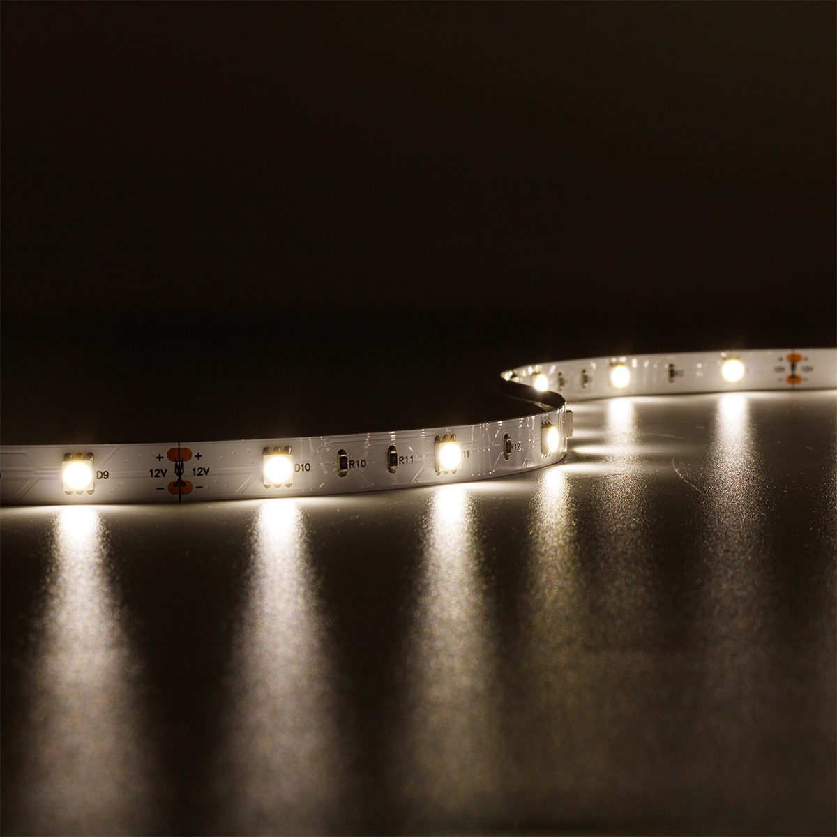 Strip 12V LED Streifen 5M 7,2W/m 30LED/m 10mm - Lichtfarbe: Neutralweiß 4000K - Schutzart: IP20