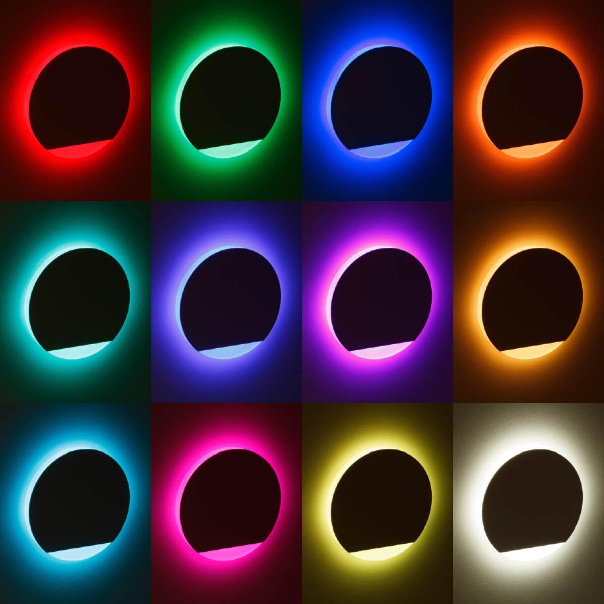 LED Treppenleuchte rund weiß - Lichtfarbe: RGB+CCT 5W - Lichtaustritt: Orbis