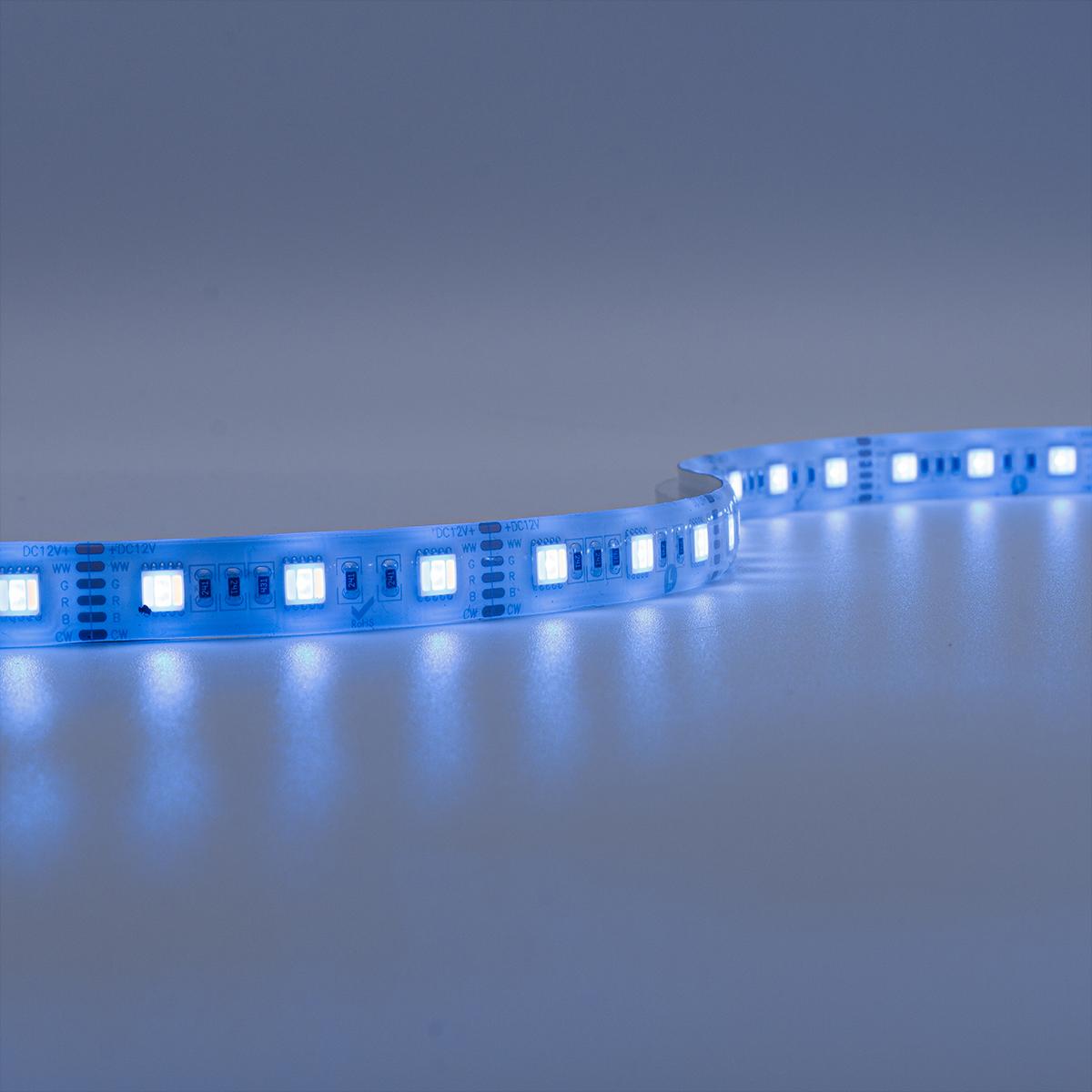 Strip 12V LED Streifen 5M 18W/m 60LED/m 12mm - Lichtfarbe: RGB+CCT Dual Weiß - Schutzart: IP65