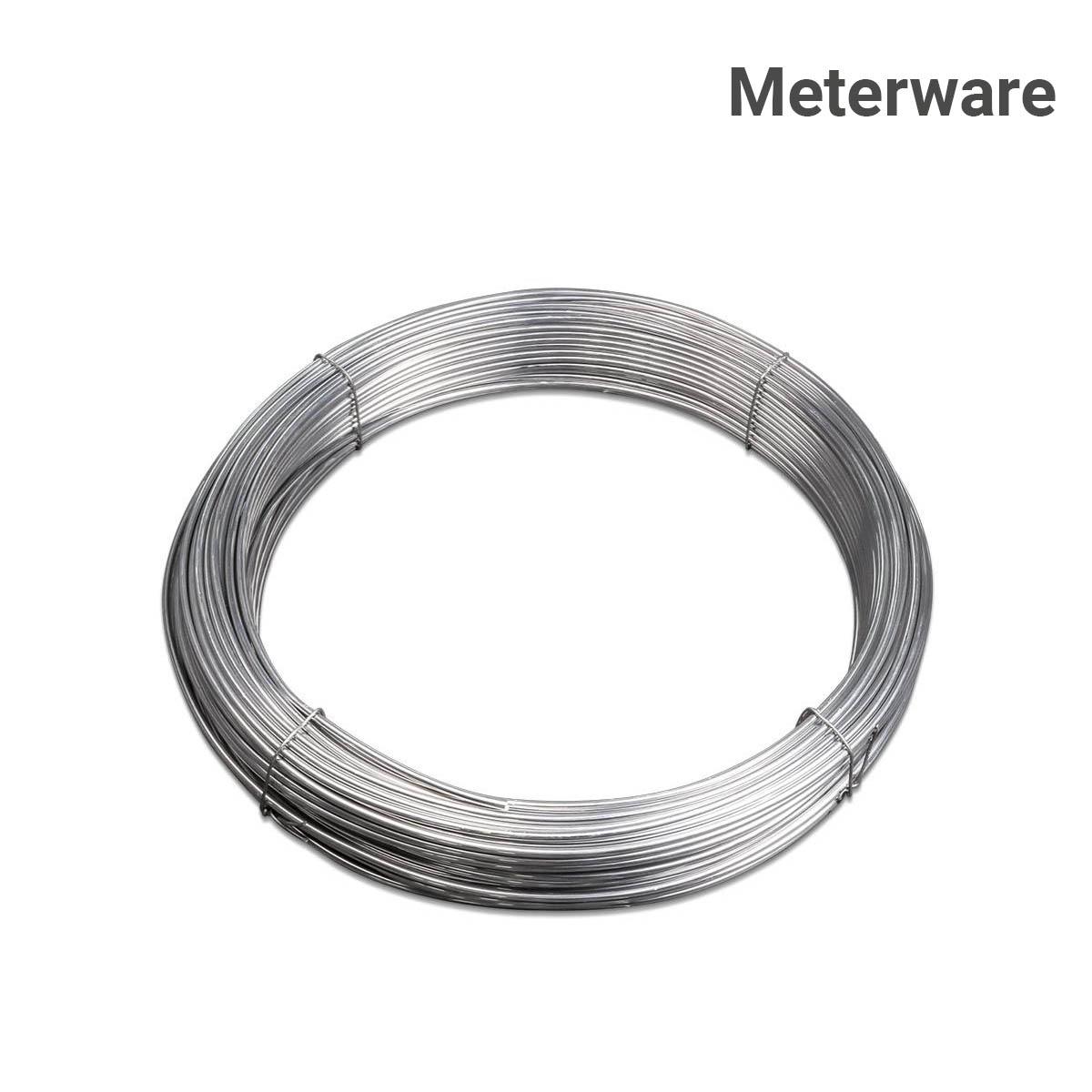 Aluminium Runddraht AIMgSi, weich, 1 Meter, 20kg Ring = 148m ø 8 mm - MwSt: 0% NUR für Privatkunden