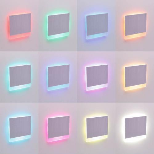 LED Treppenleuchte eckig Alu-gebürstet - Lichtfarbe: RGB Kaltweiß 3W - Lichtaustritt: Orbis