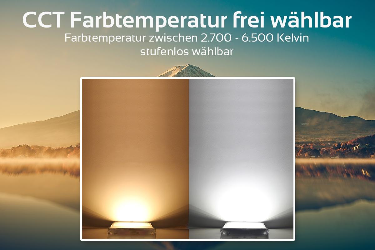MiBoxer RGB+CCT LED Außenstrahler WiFi Farbwechsel Fluter - Ausführung: 100W FUTT07