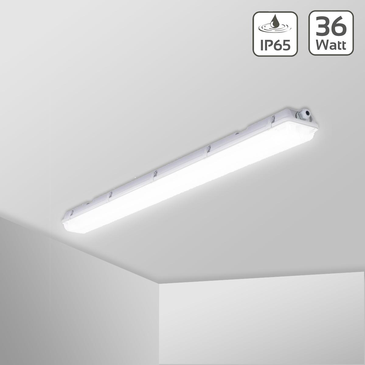 Luceco LED Feuchtraum Lampe 36W 3000 Lumen, 120cm Länge, neutral weiss 4000K