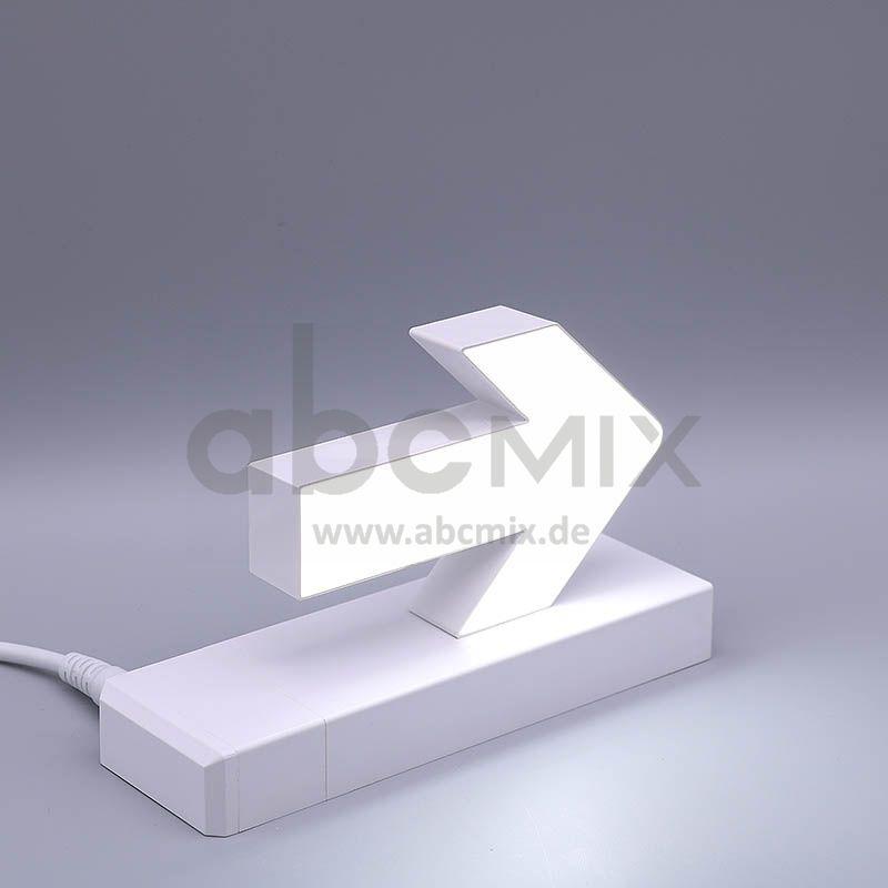 LED Buchstabe Click Pfeil nach rechts für 75mm Arial 6500K weiß