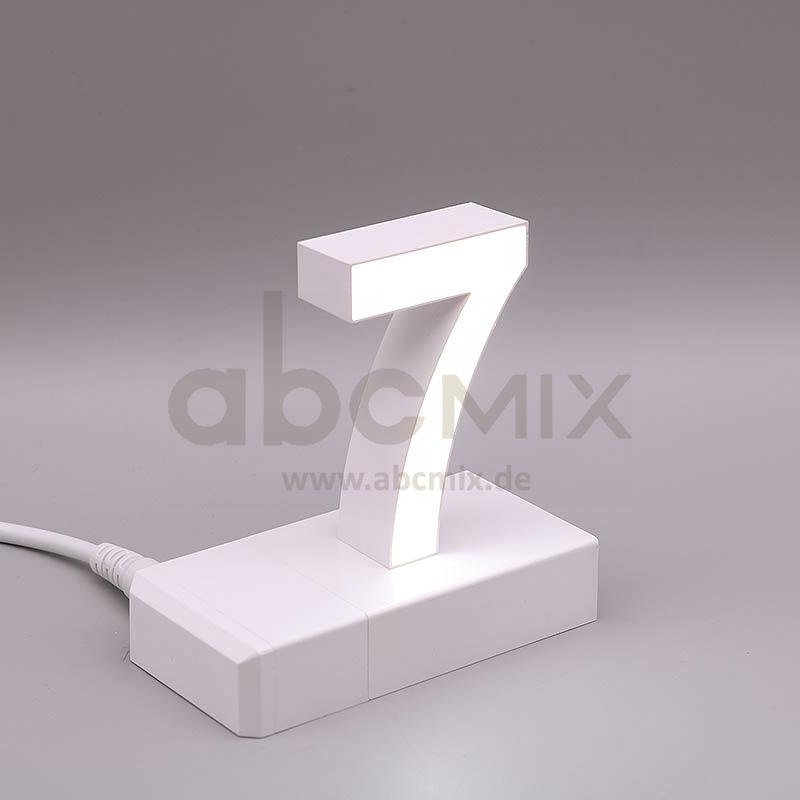 Leuchtbuchstabe EasyClick 7 für 75mm Arial 4000K weiß