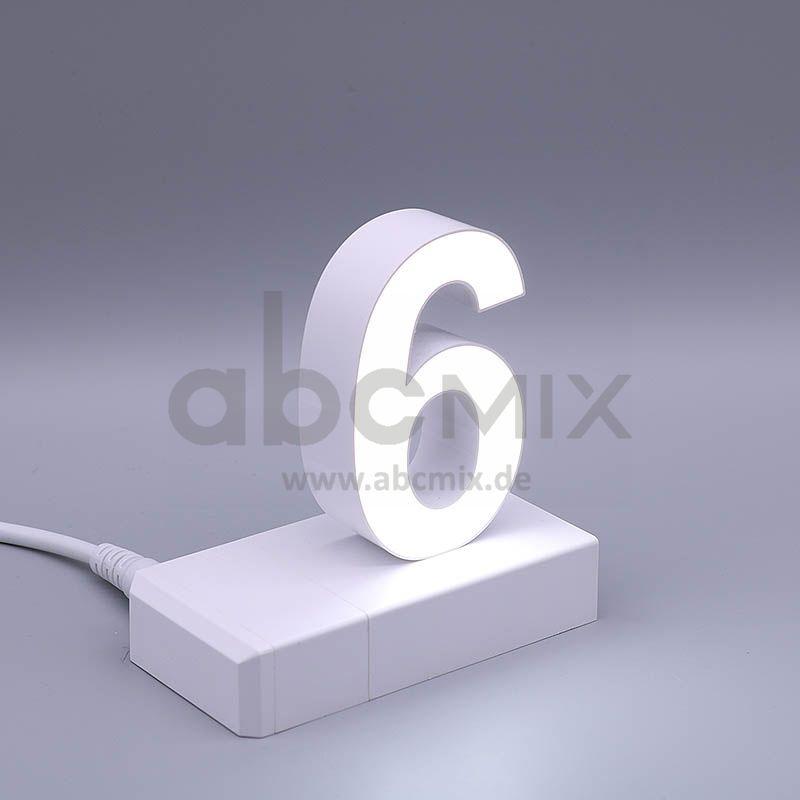 LED Buchstabe Click 6 für 75mm Arial 6500K weiß