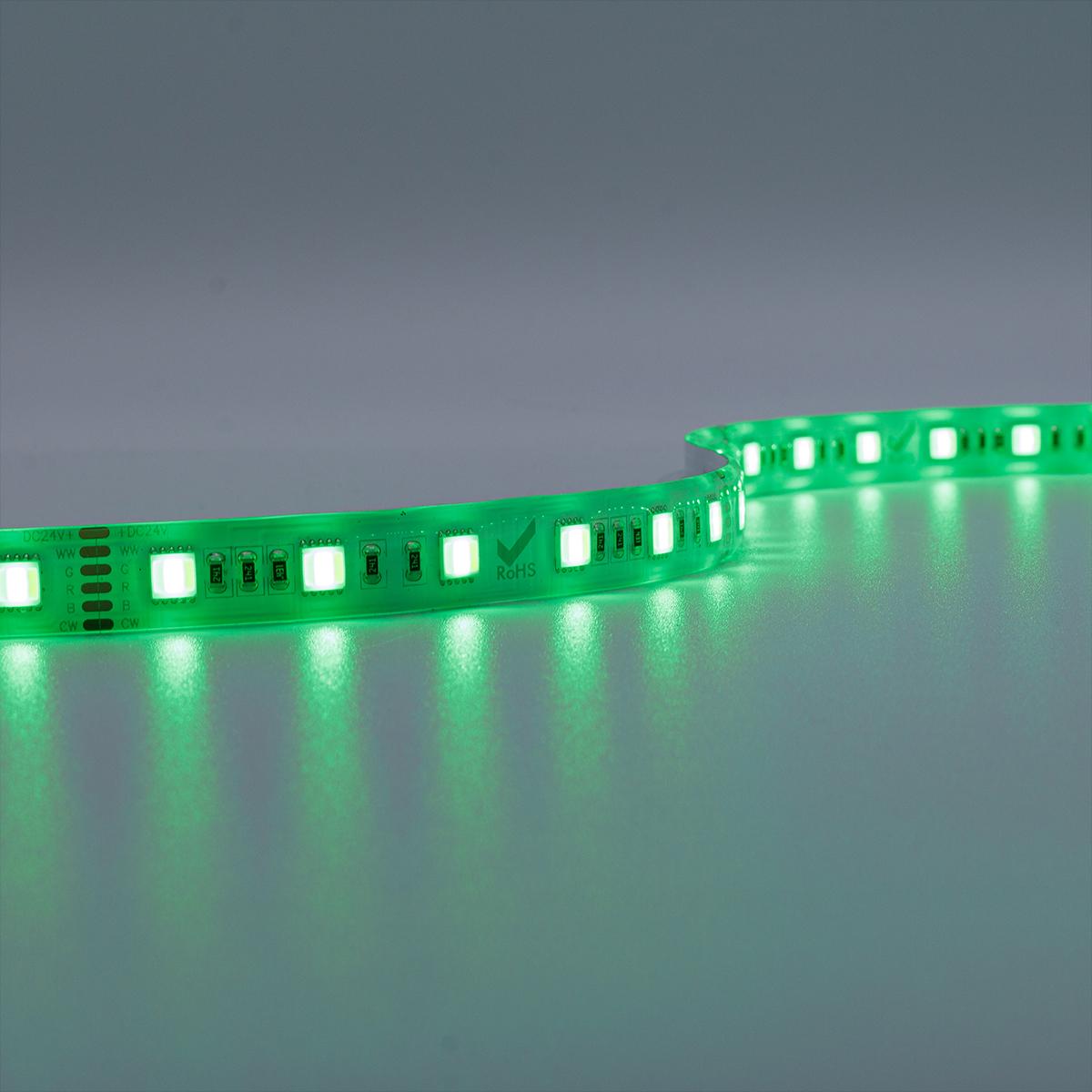 Strip 24V LED Streifen 5M 18W/m 60LED/m 12mm - Lichtfarbe: RGB+CCT - Schutzart: IP65