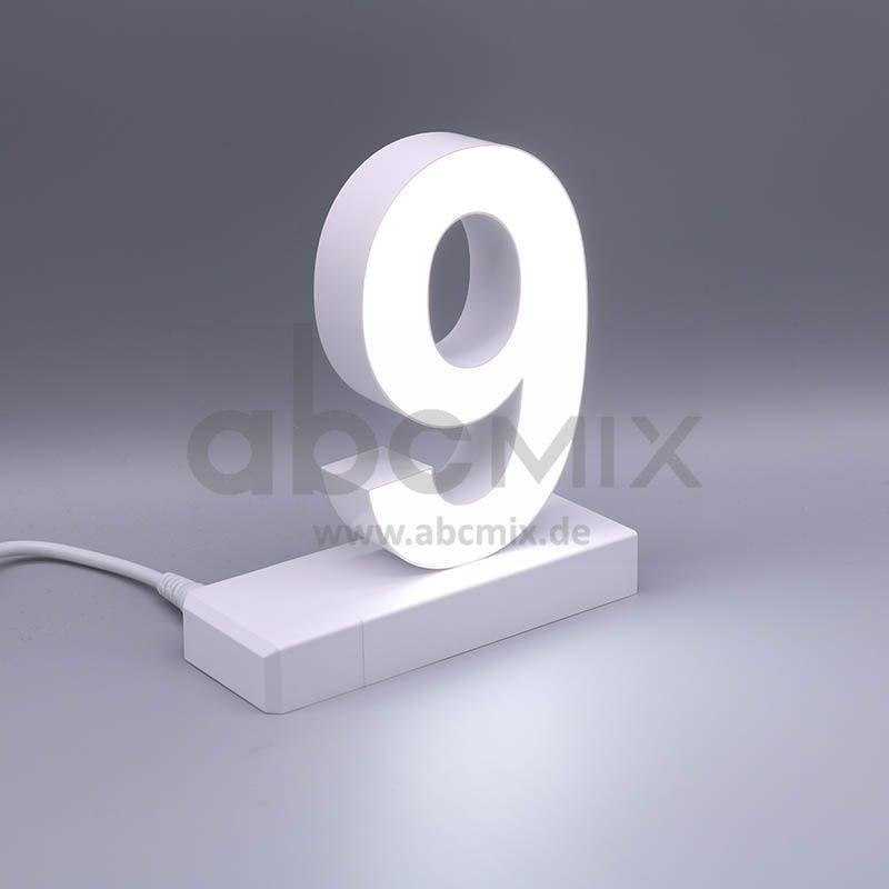 LED Buchstabe Click 9 für 125mm Arial 6500K weiß