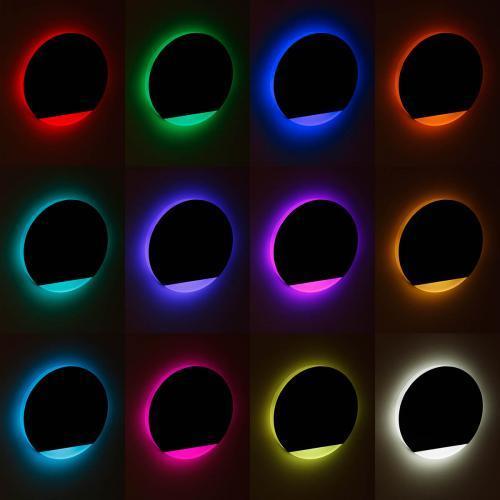 LED Treppenleuchte rund schwarz - Lichtfarbe: RGB Kaltweiß 3W - Lichtaustritt: Orbis
