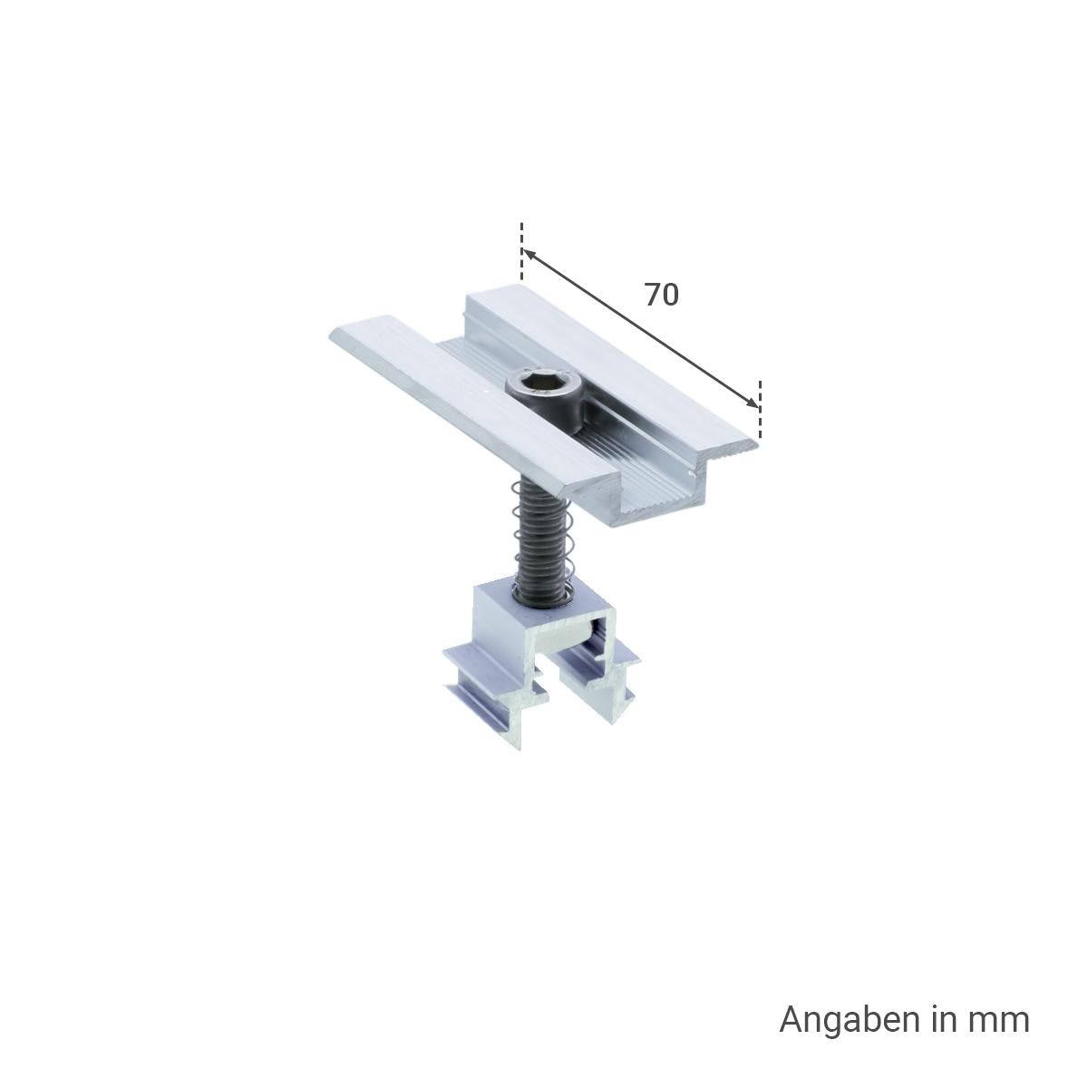 Avanti Modul-Mittelklemme 30-40mm ▪ Klick-System silber Alu - MwSt: 0% NUR für Privatkunden