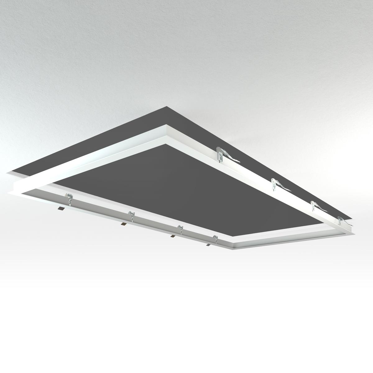 LED Panel Einbaurahmen 120x60cm weiß Deckeneinbau Montagerahmen für Rigipskartondecke