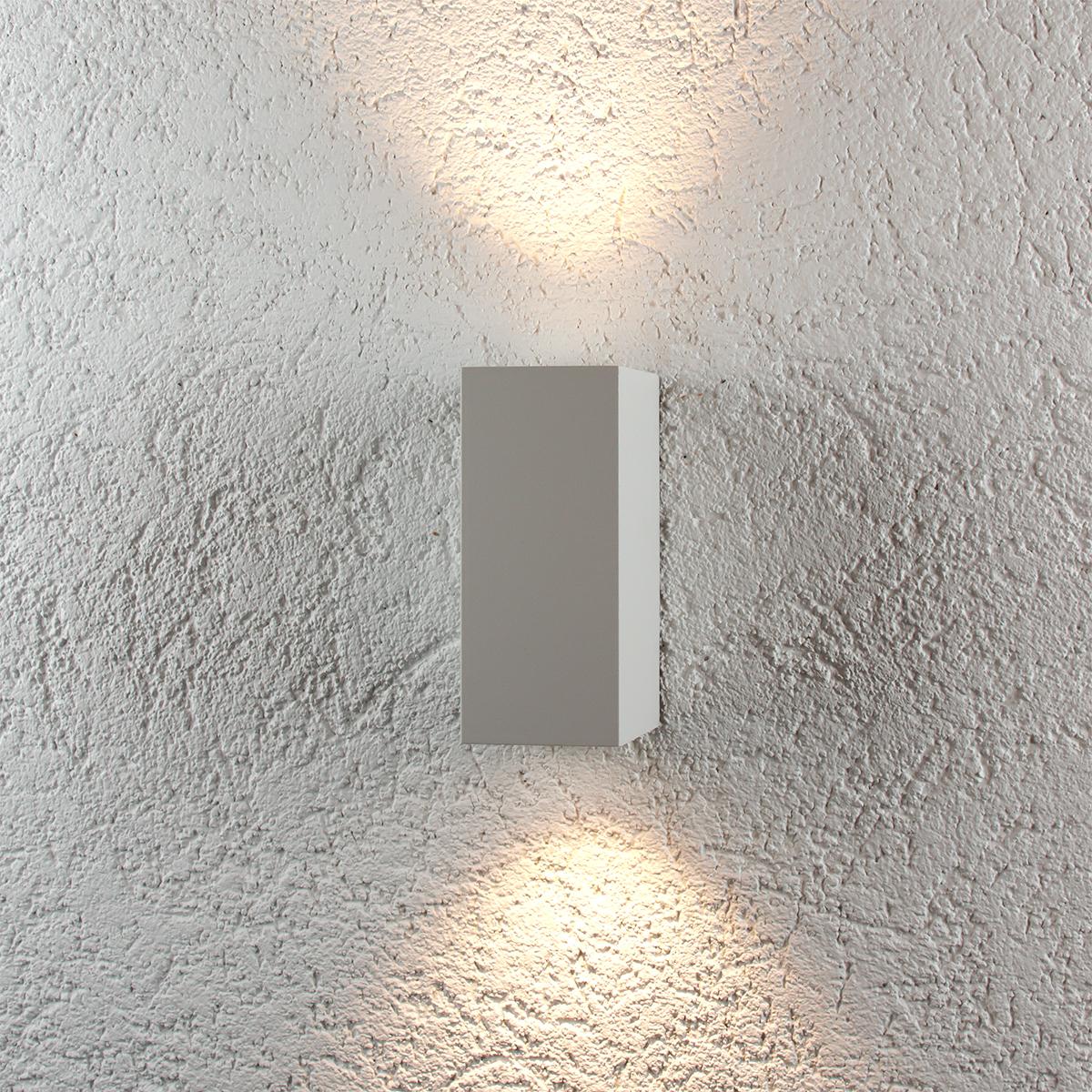 Außenleuchte UP&DOWN Light eckig für GU10 IP54 - Farbe: Weiß