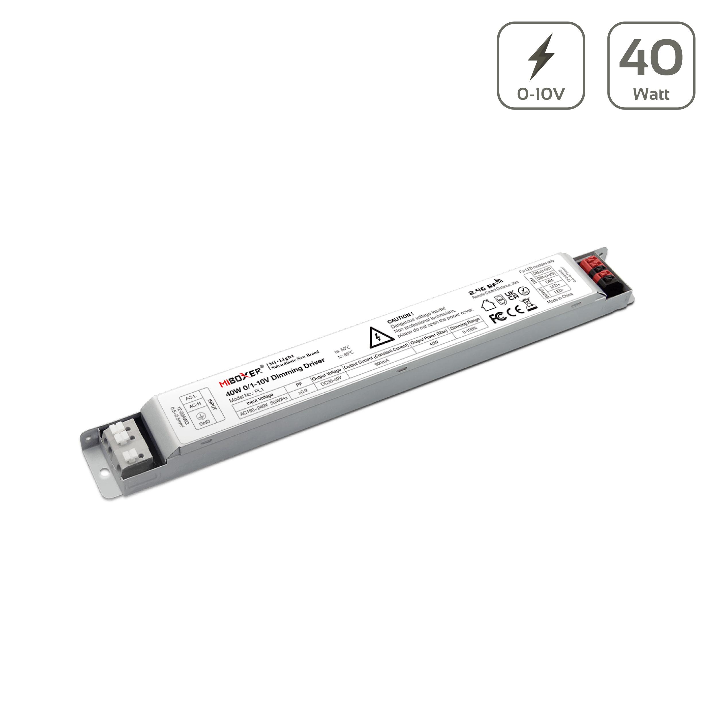 MiBoxer LED Treiber 40W 30-40V 0,9A IP20 dimmbar 1-10V 2.4G PL1