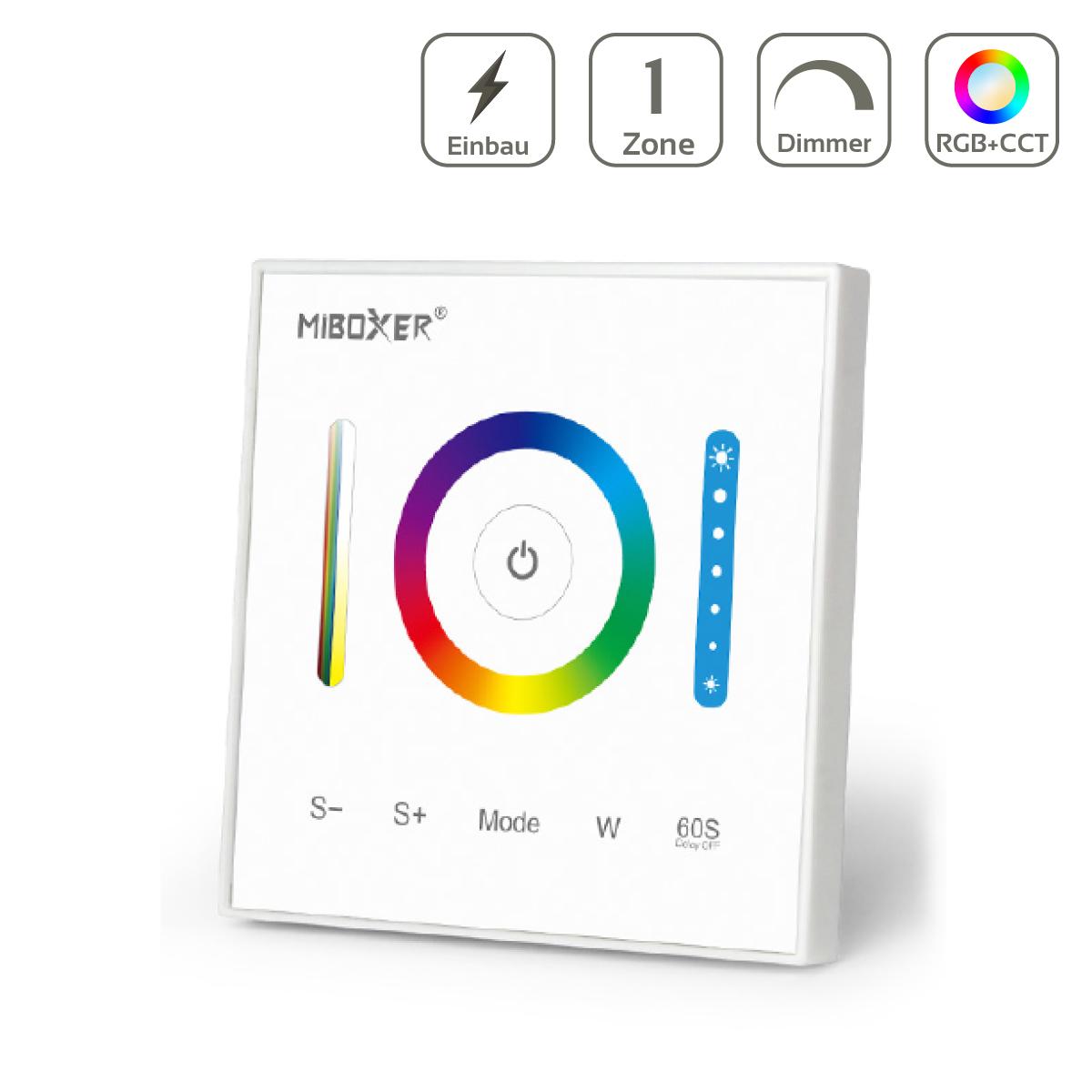 MiBoxer RGB+CCT Wandeinbau Controller 1 Kanal Dimmen Schalten Farbsteuerung 12-24V P3
