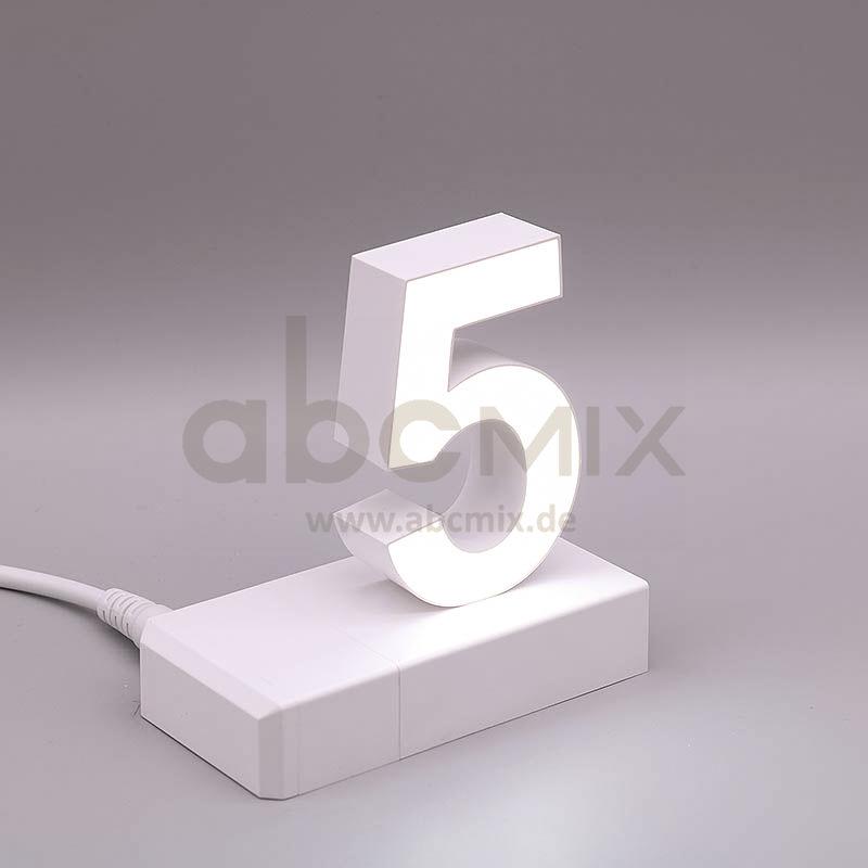 Leuchtbuchstabe EasyClick 5 für 75mm Arial 4000K weiß
