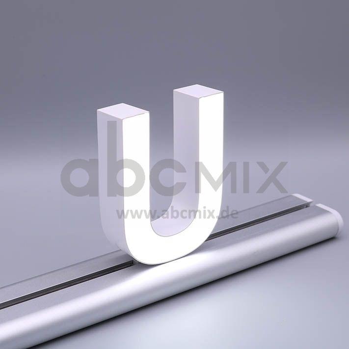 LED Buchstabe Slide U 100mm Arial 6500K weiß