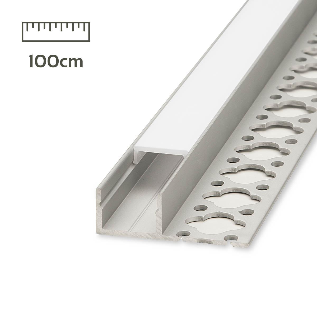 LED Aluminium Profil 10 x 1m LED Strips/Band bis 12 mm inkl. Leisten LIAOINTEC U-Form LED Aluminium Profil mit Weiß Milchige Abdeckung Endkappen und Montageklammer für LED-Streifen 