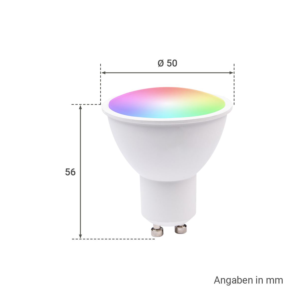 GU10 Smart LED Modul RGB+CCT 5W Tuya/2.4G Farbwechsel für Einbaustrahler