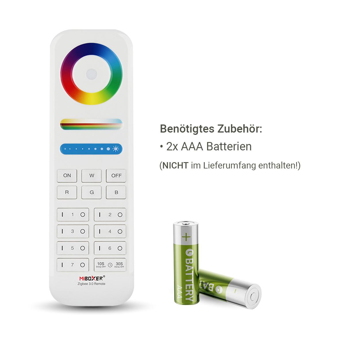 MiBoxer Zigbee 3.0 RGB+CCT Fernbedienung 7 Zonen Dimmen Schalten Farbsteuerung FUT089Z