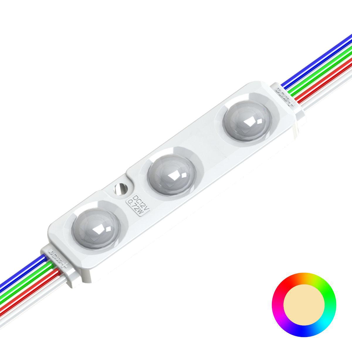 LED Modul 0,72W 12V 160° IP66 - Lichtfarbe: RGB+3000K