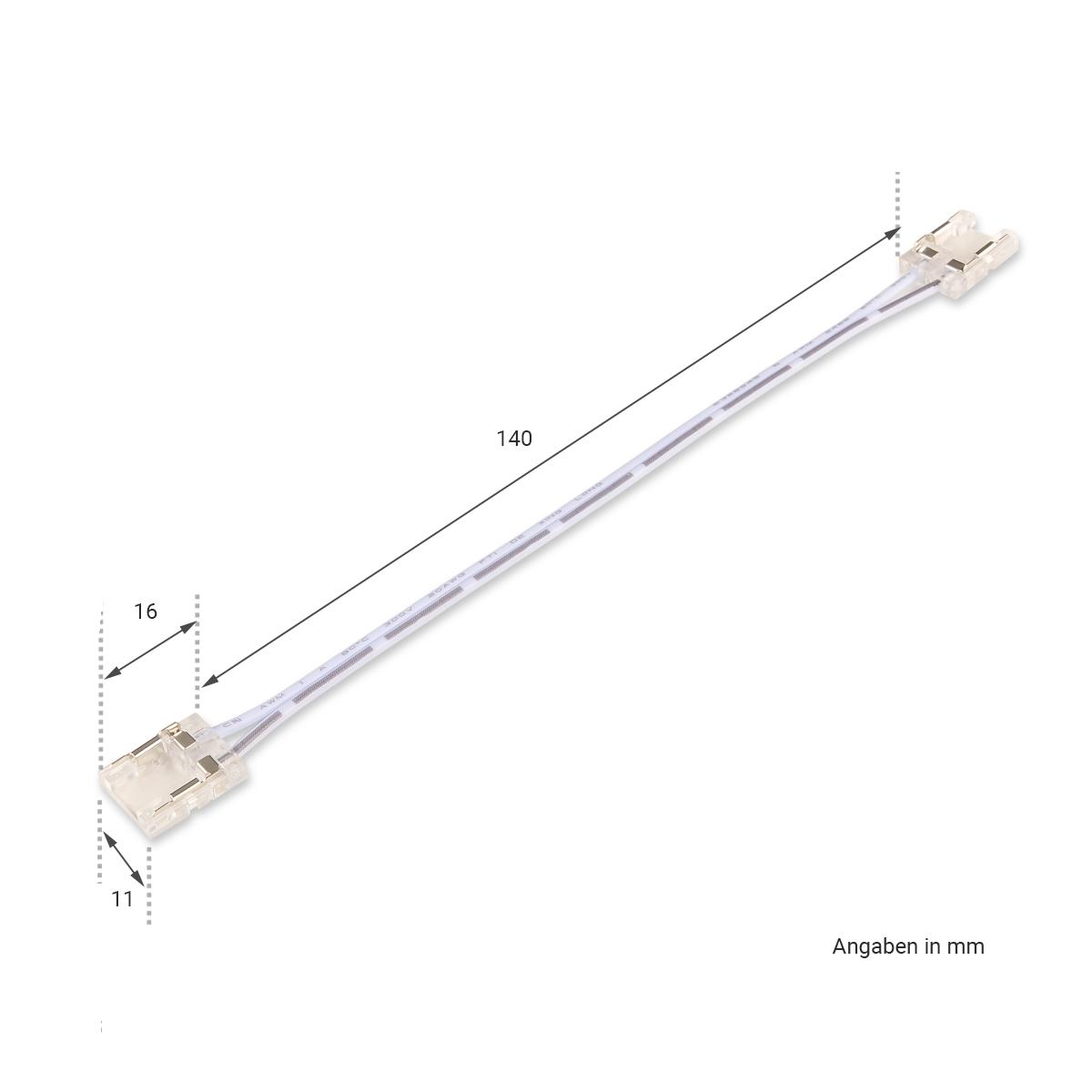 LED COB Streifen Verbindungskabel 150mm 2Pin 10mm IP20