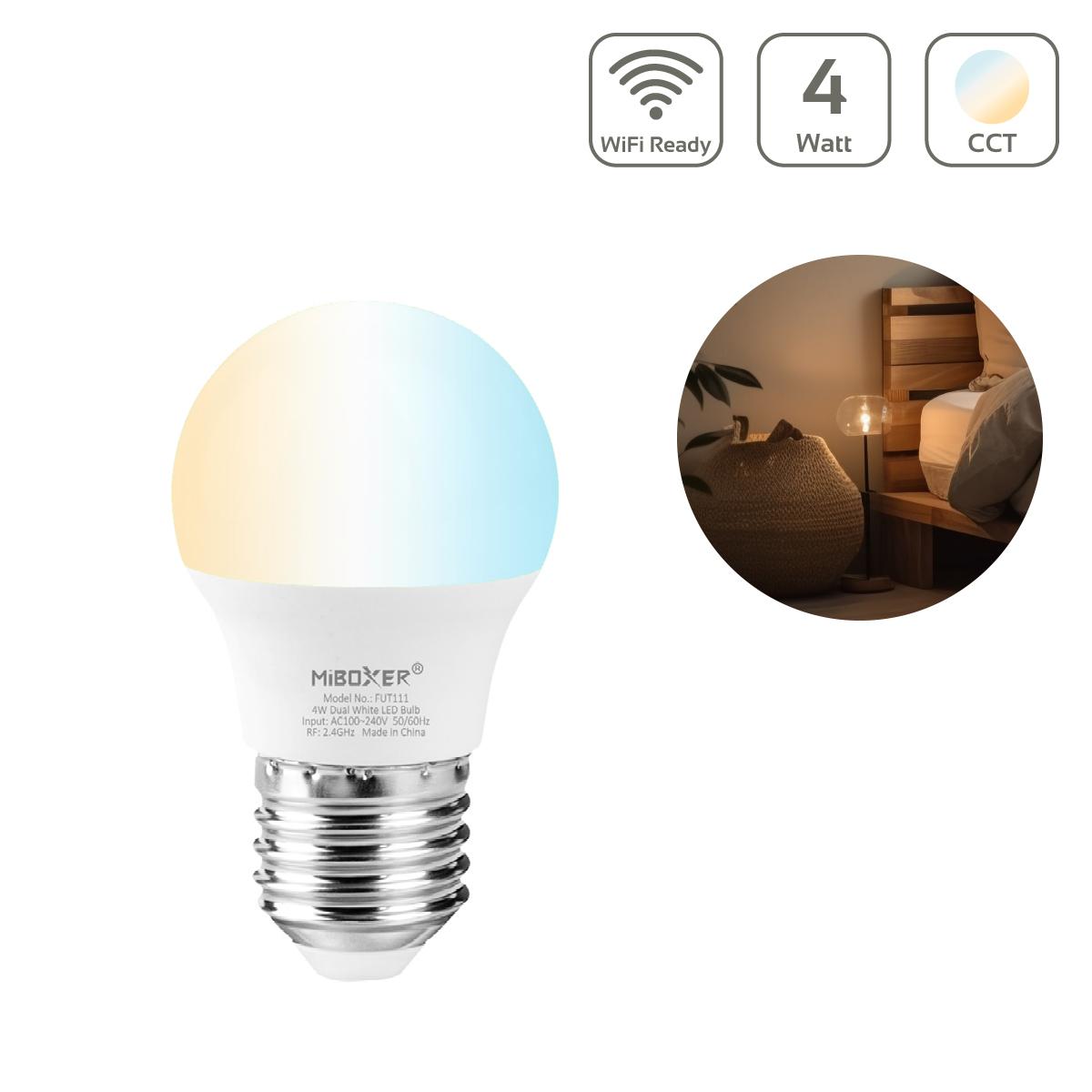 MiBoxer CCT Lampe 4W DUAL WHITE E27 | WiFi ready | FUT111