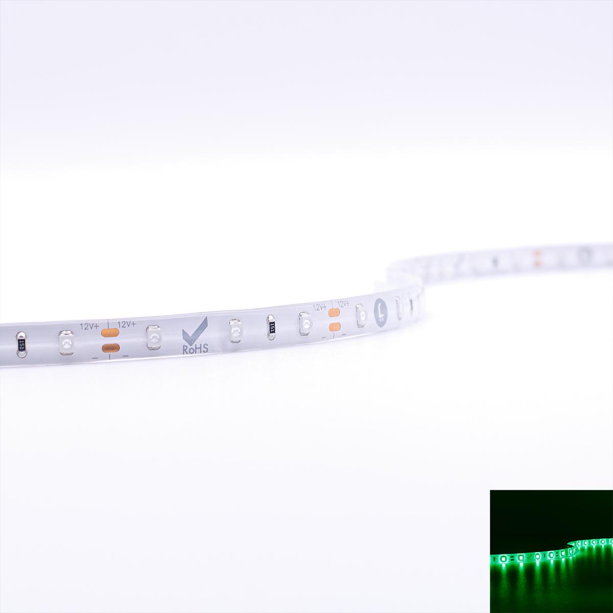 Strip 12V LED Streifen 5M 4,8W/m 60LED/m 8mm - Lichtfarbe: Grün - Schutzart: IP65