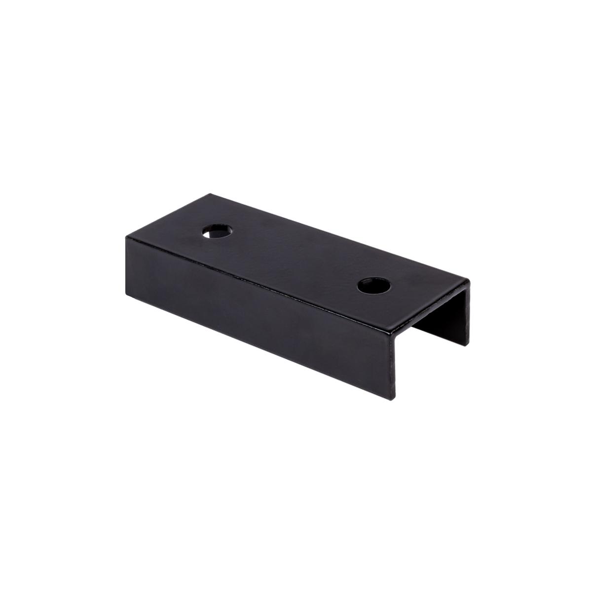 Basic C Profilverbinder schwarz 45x25x120mm inkl. 2 Hammerkopfschrauben & Mutter - MwSt: 0% NUR für Privatkunden