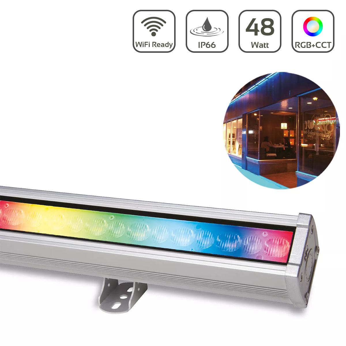 MiBoxer 48W RGB+CCT LED Wallwasher WiFi Fassadenstrahler 230V IP66 RL2-48