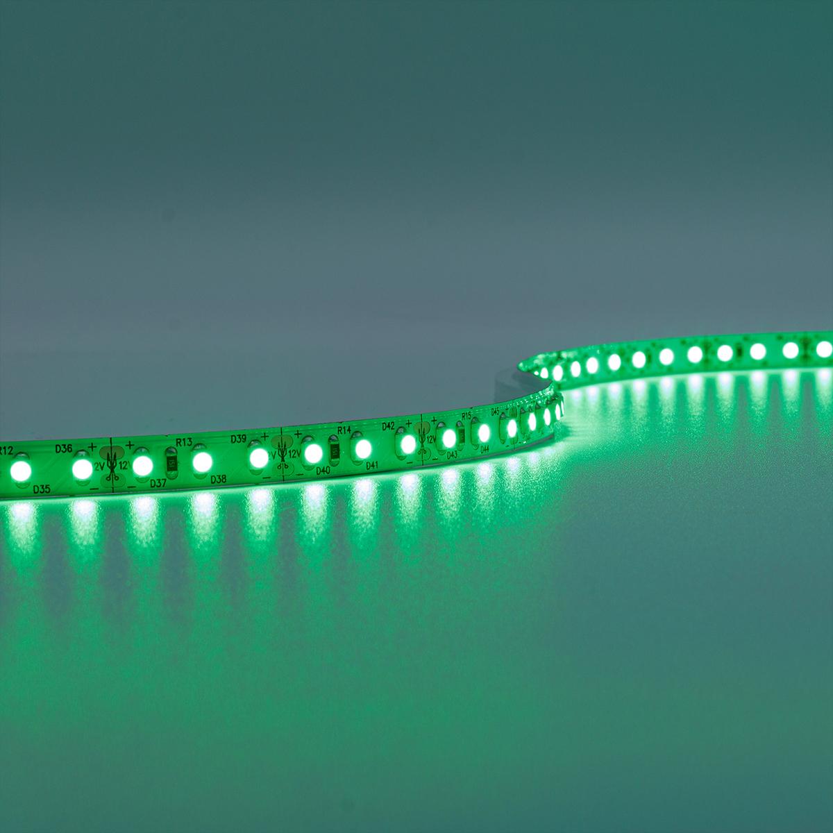 Strip 12V LED Streifen 5M 9,6W/m 120LED/m 8mm - Lichtfarbe: Grün - Schutzart: IP20