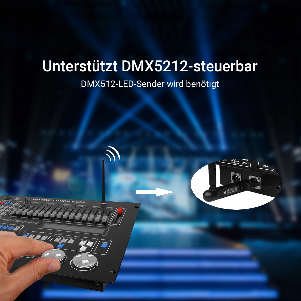 MiBoxer RGB+CCT LED Einbaustrahler rund weiss 18W Ø180mm 2.4GHz WiFi ready FUT065