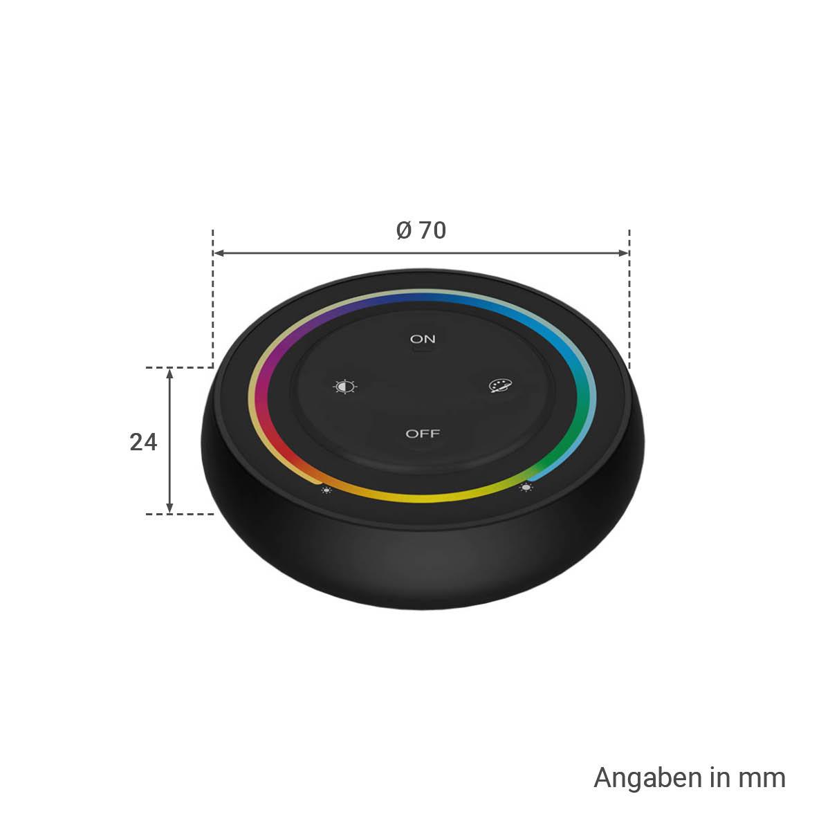 MiBoxer RGB+CCT Wandschalter / Fernbedienung Schwarz Dimmen Schalten Farbsteuerung  S2-B