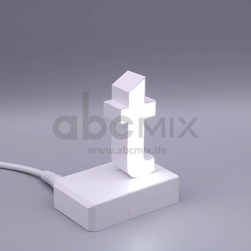 LED Buchstabe Click t für 75mm Arial 6500K weiß