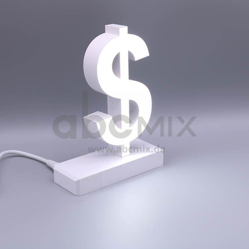 LED Buchstabe Click $ Dollarzeichen für 125mm Arial 6500K weiß