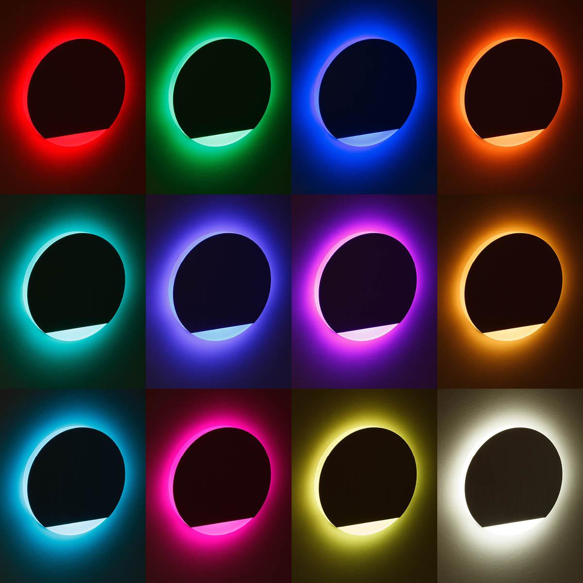 LED Treppenleuchte rund Alu-gebürstet - Lichtfarbe: RGB+CCT 5W - Lichtaustritt: Orbis