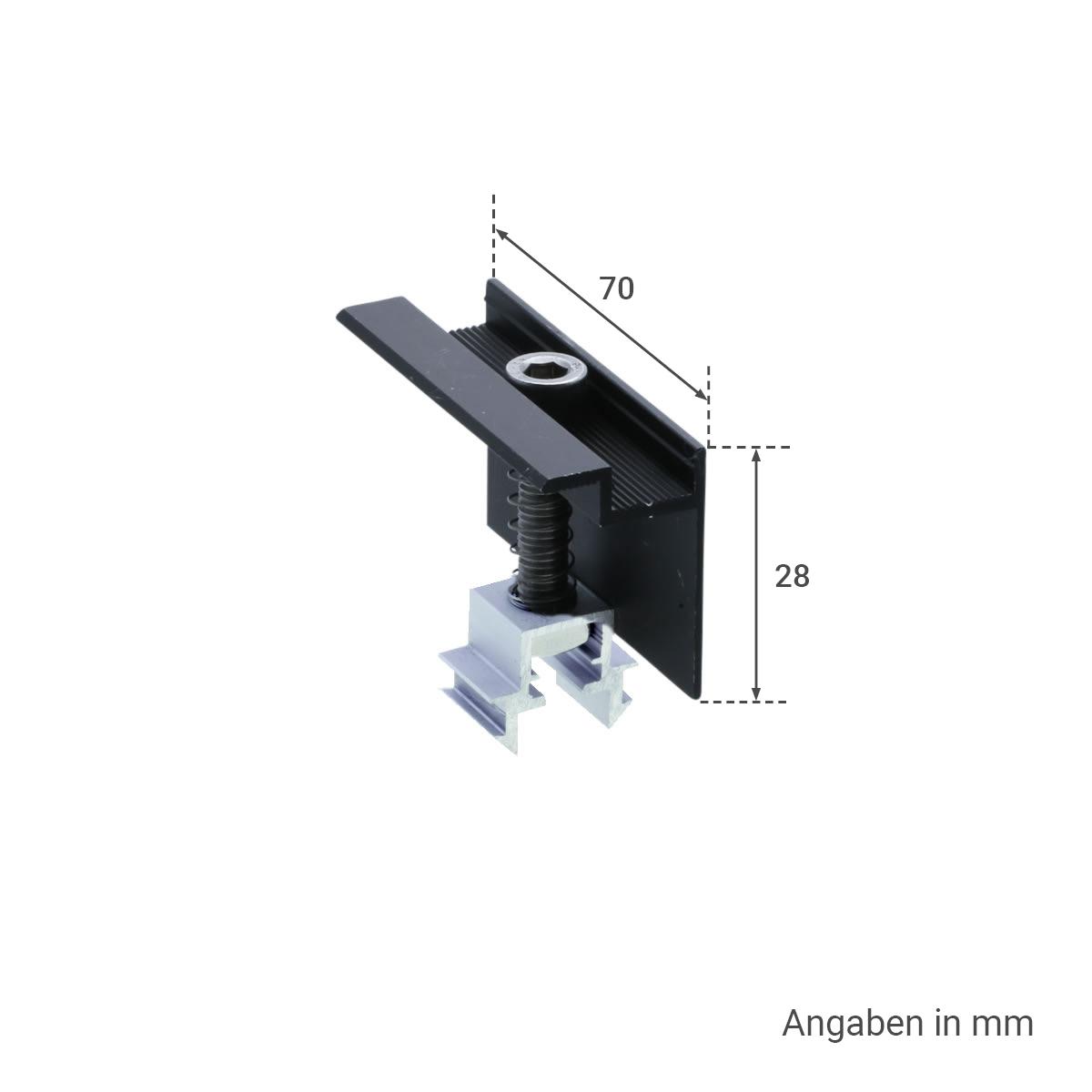 Avanti Modul-Endklemme 30mm ▪ Klick-System schwarz ALU - MwSt: 0% NUR für Privatkunden