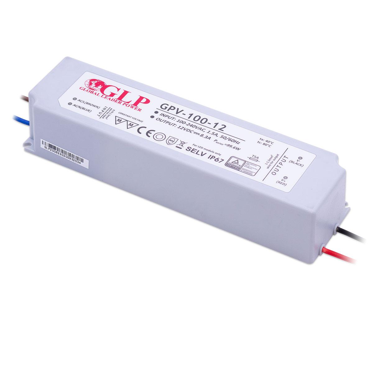 GLP GPV-100-12 LED Netzteil 100W 12V 8.3A IP67 Schaltnetzteil CV
