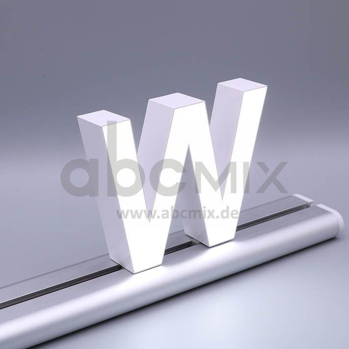 LED Buchstabe Slide W 100mm Arial 6500K weiß