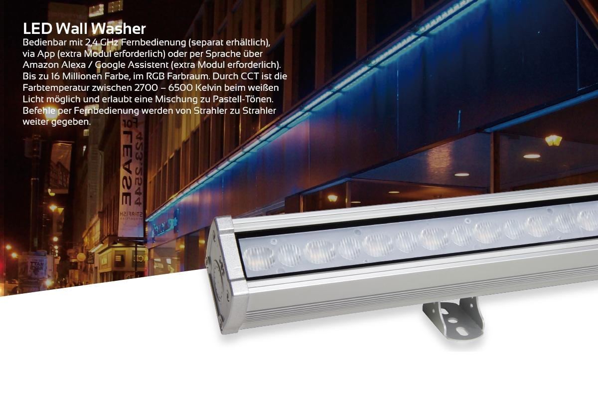MiBoxer RGB+CCT LED Wallwasher WiFi Fassadenstrahler 230V IP66 - Ausführung: 24W 100cm RL1-24