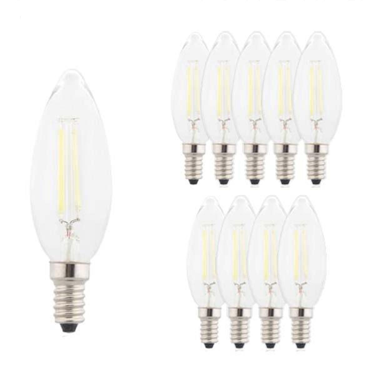 10 x LED Lampe Filament E14 2.8W C35 2700K