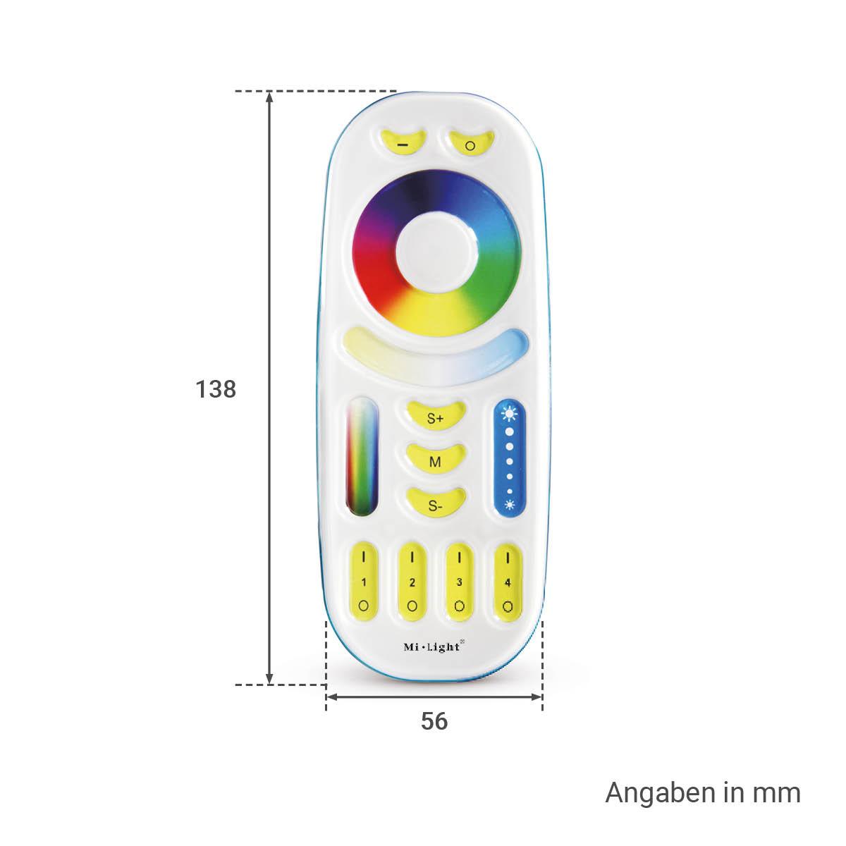 MiBoxer RGB+CCT Fernbedienung 4 Zonen Dimmen Schalten Farbsteuerung FUT092