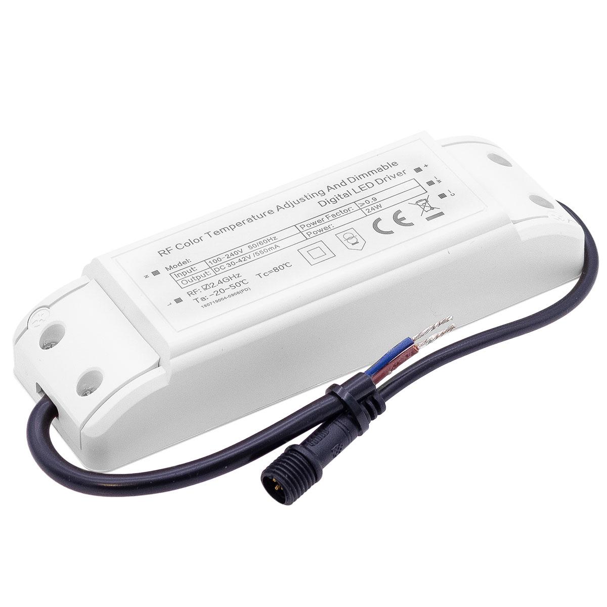 LED Treiber CCT Controller 24W 20-42V 550mA dimmbar über 2.4GHz Fernbedienung