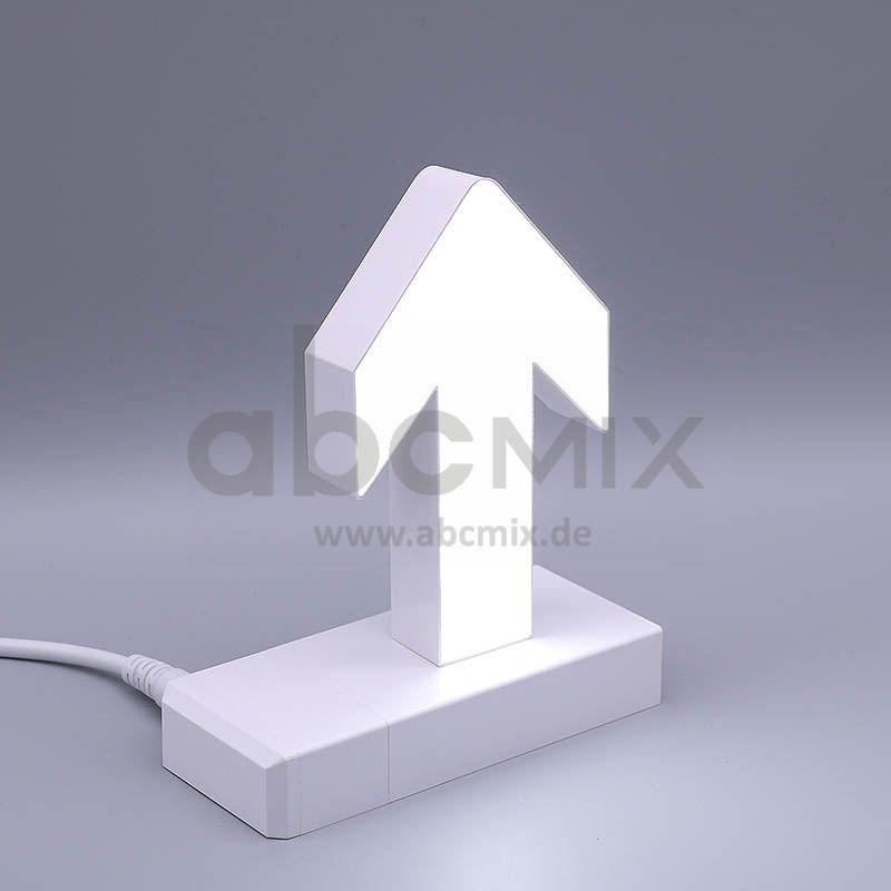 LED Buchstabe Click Pfeil nach oben für 75mm Arial 6500K weiß