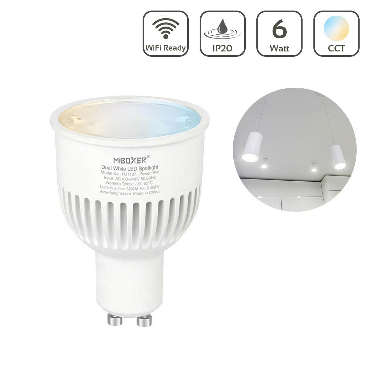 MiBoxer CCT LED Spot 6W GU10 | Wifi ready | FUT107