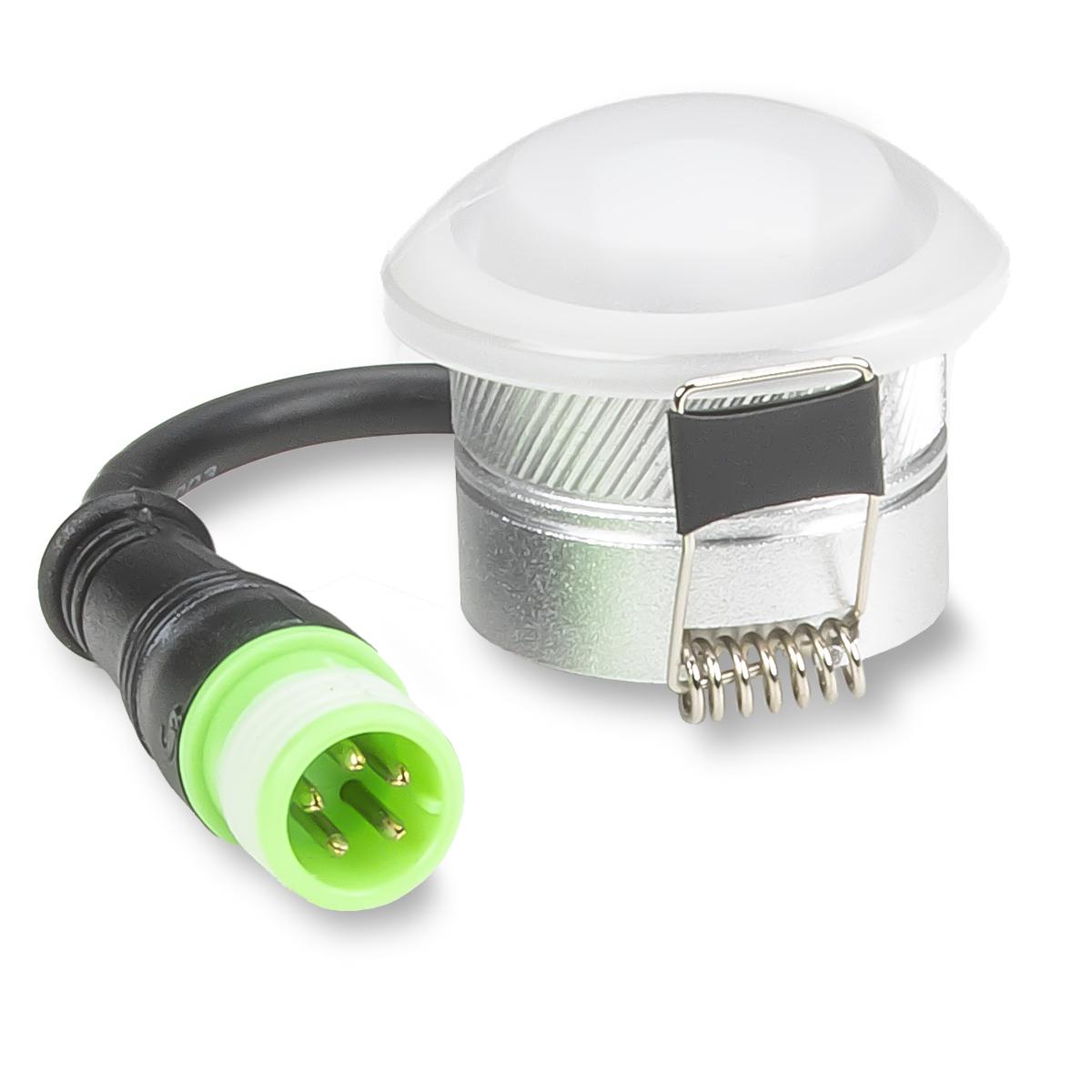 LED Minispot-Einbaustrahler 12V 3W Schutzart IP65 - Lichtfarbe: RGB+3000K