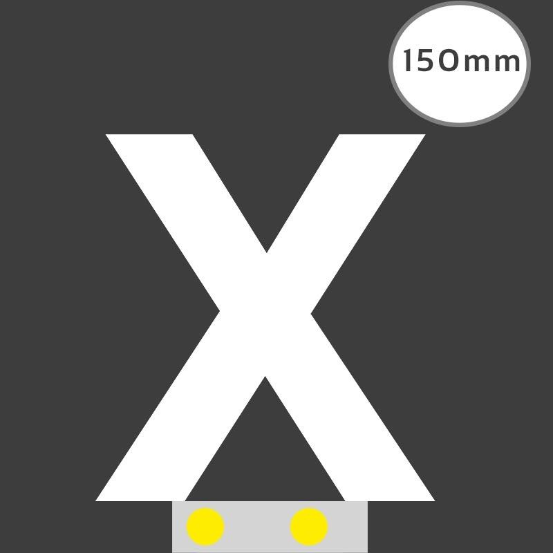 LED Buchstabe Slide X 150mm Arial 6500K weiß